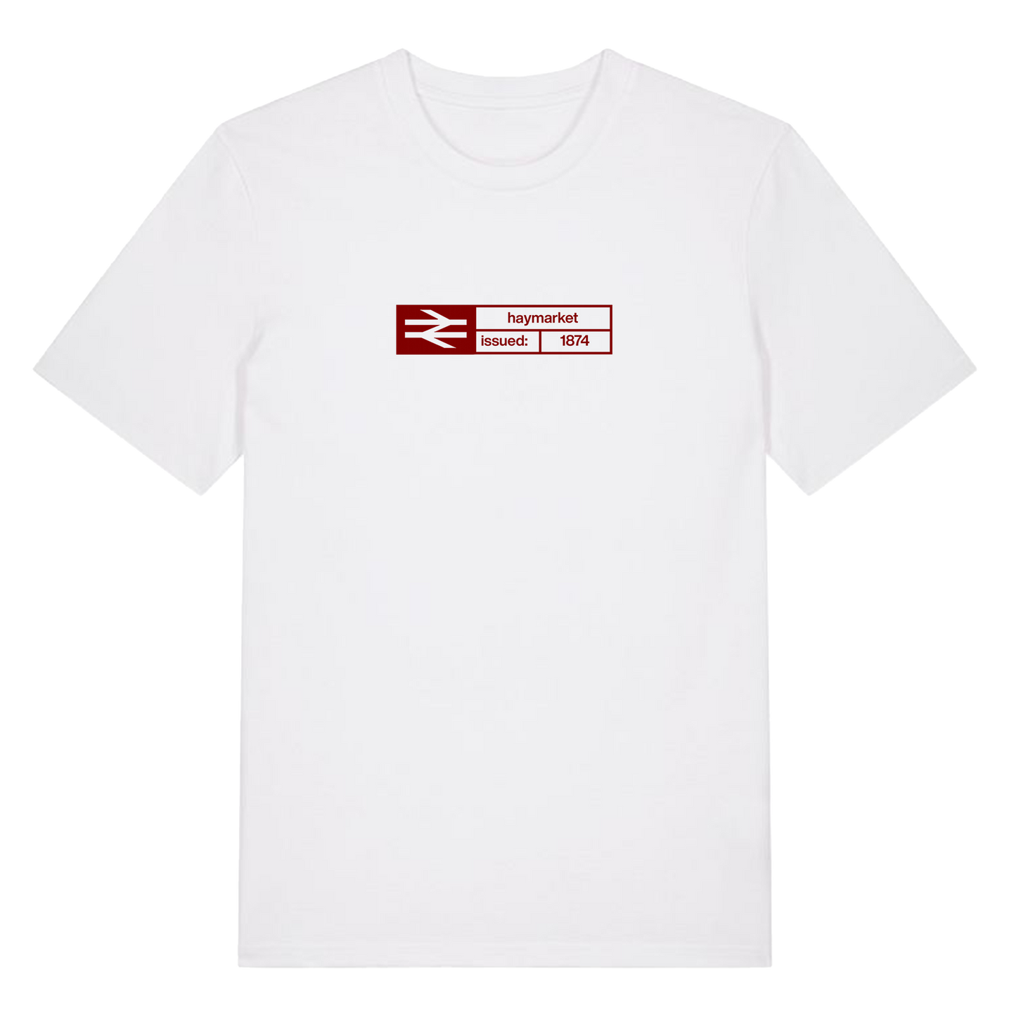 Ticket T-shirt - Edinburgh Haymarket White/Maroon