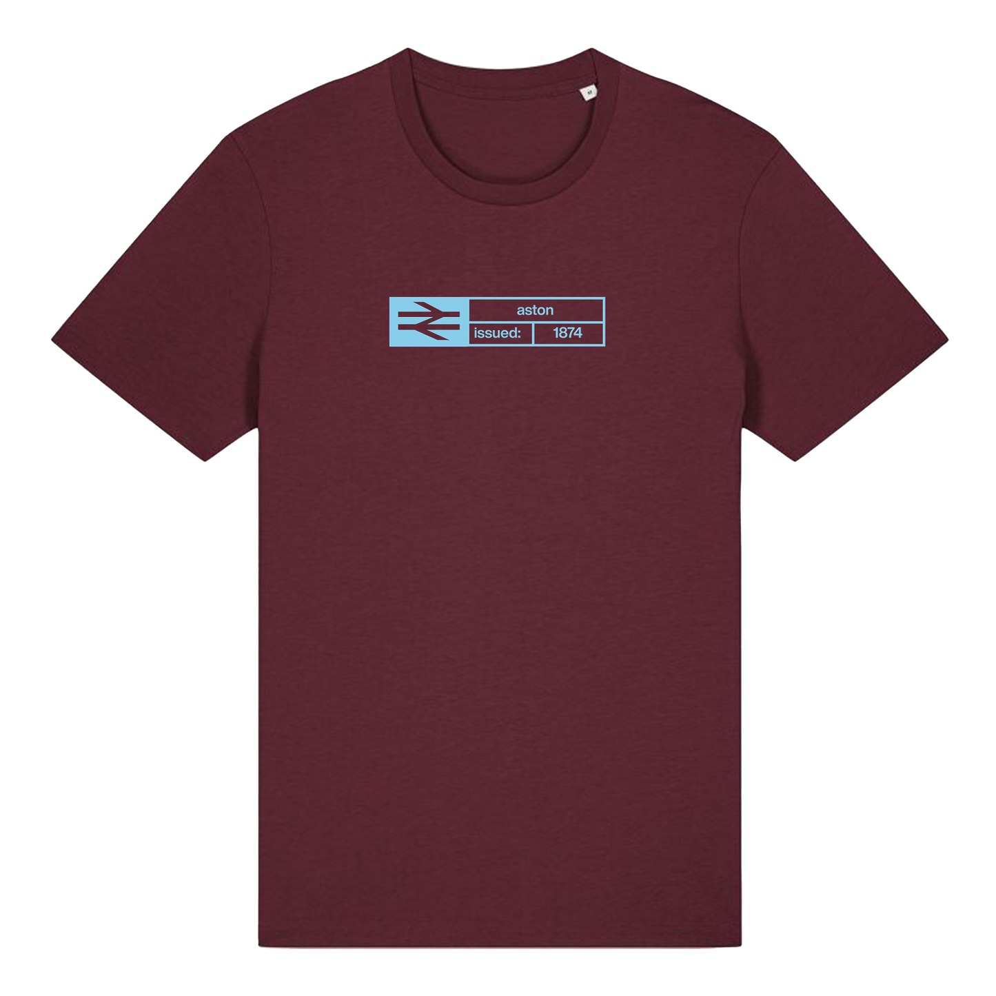 Ticket T-shirt - Aston Maroon/Sky